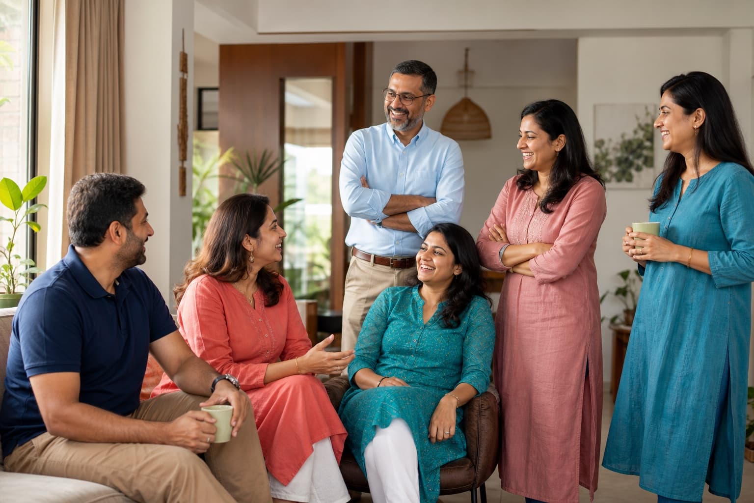 A NexSara professional speaking with a customer
